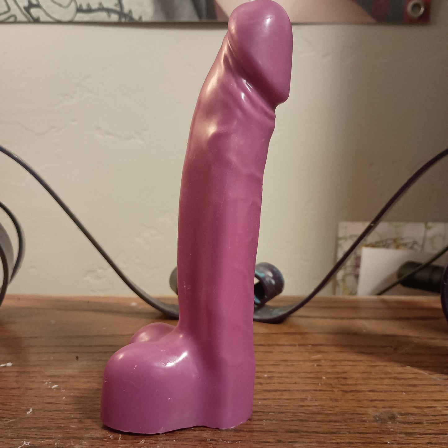 Large purple dong candle