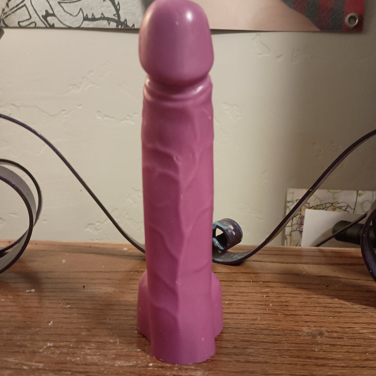 Large purple dong candle