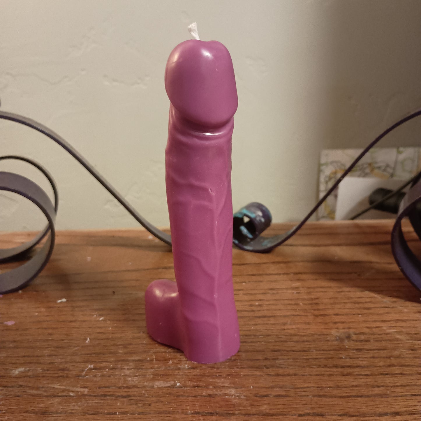 Large purple dong candle