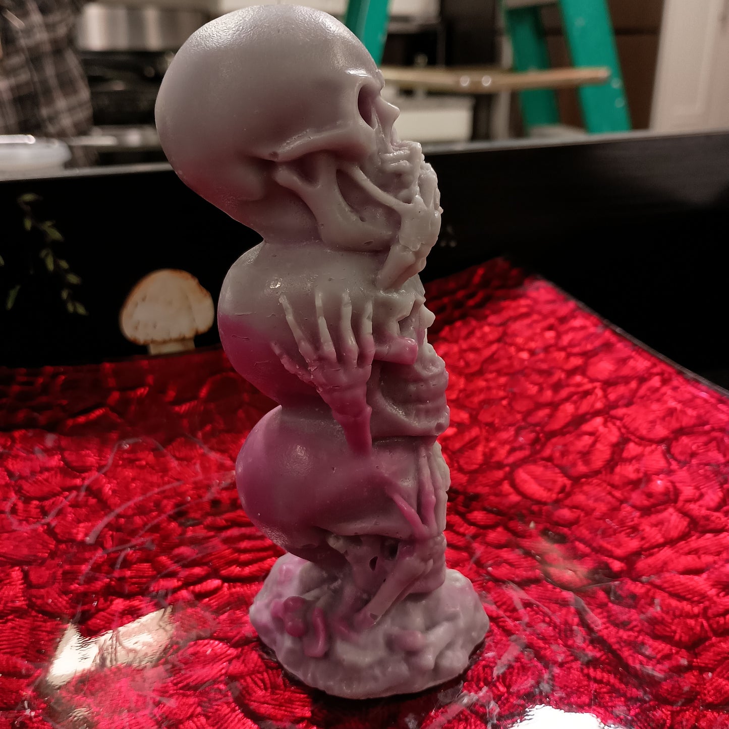 Tower of skulls candle