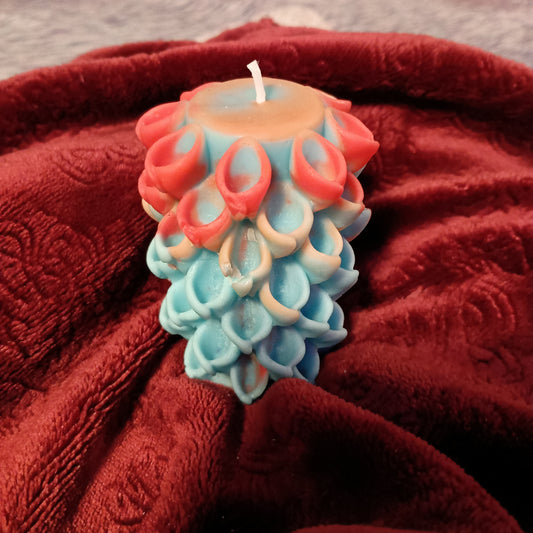 Flower piller candle