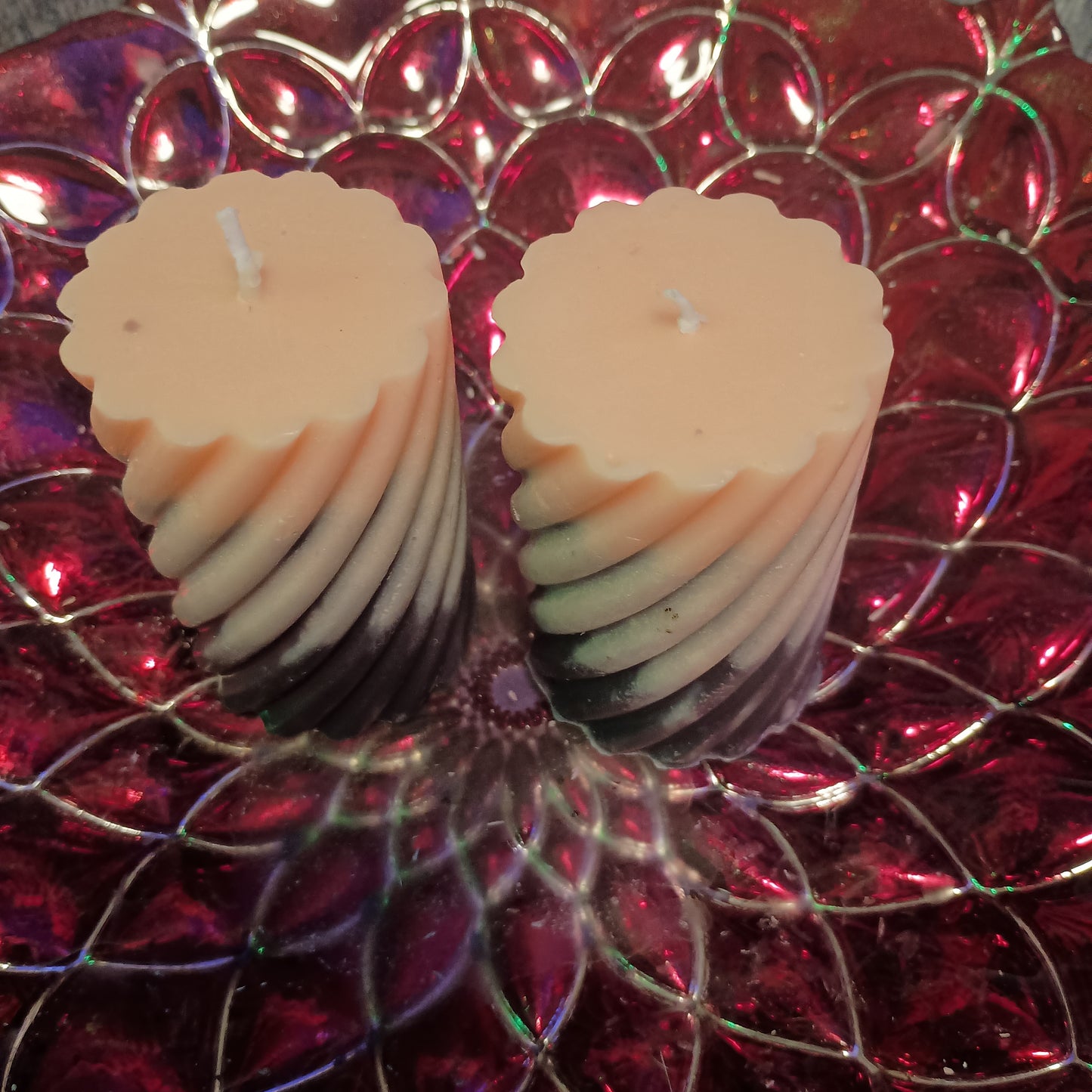 Pair of small piller candles