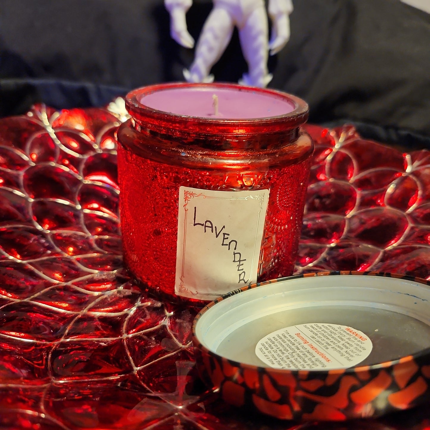 10 Oz shinning red glass jar scented candle