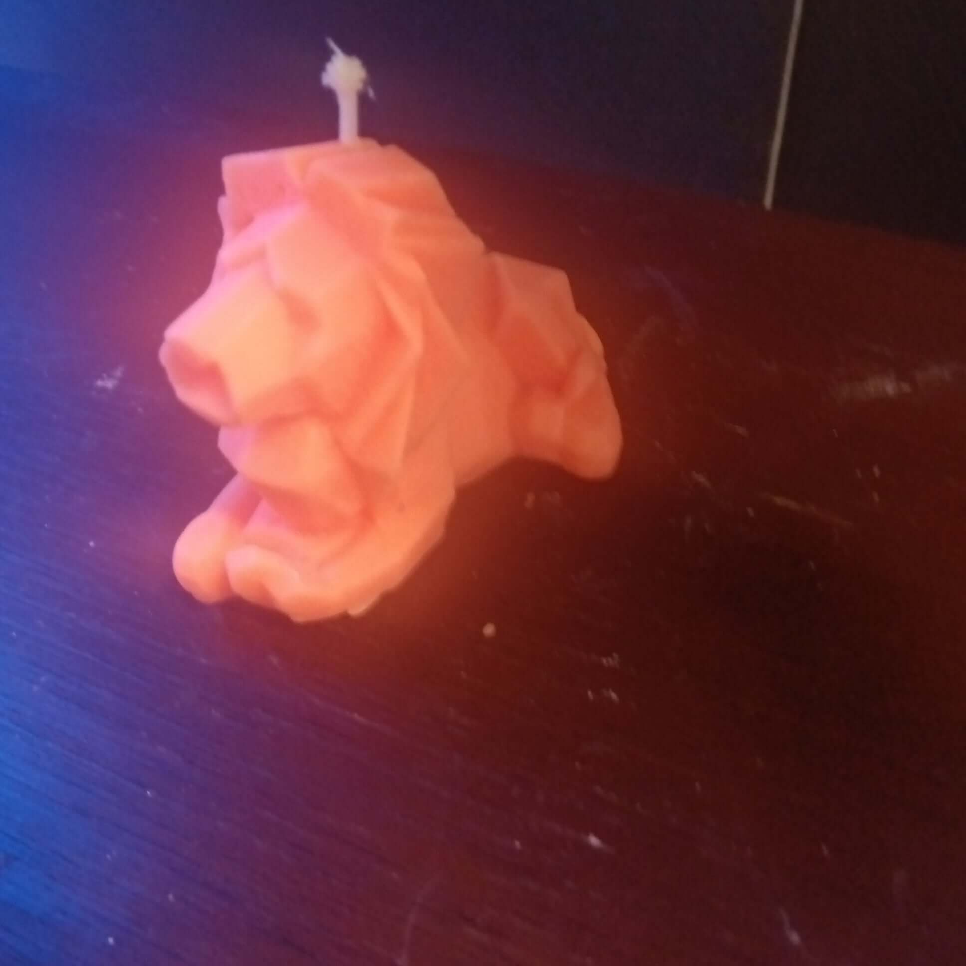 ORANGE BLACKLIGHT scented lion candle6