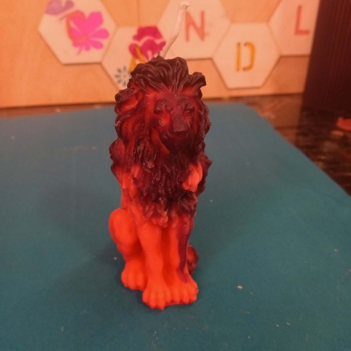 BLACK AND ORANGE lion scented candleCandle9