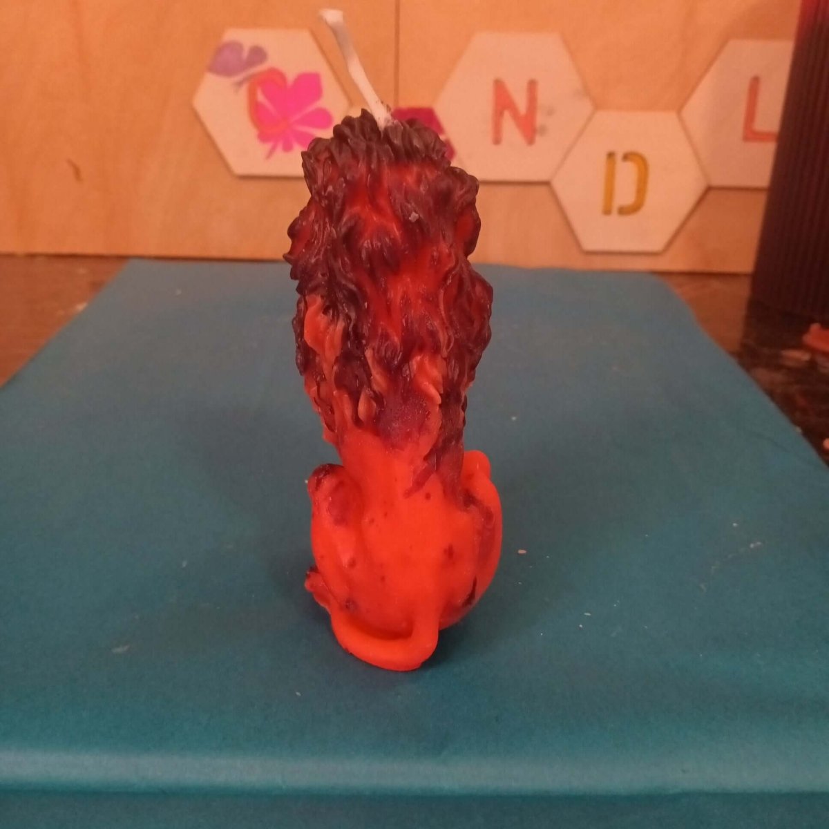 BLACK AND ORANGE lion scented candleCandle9