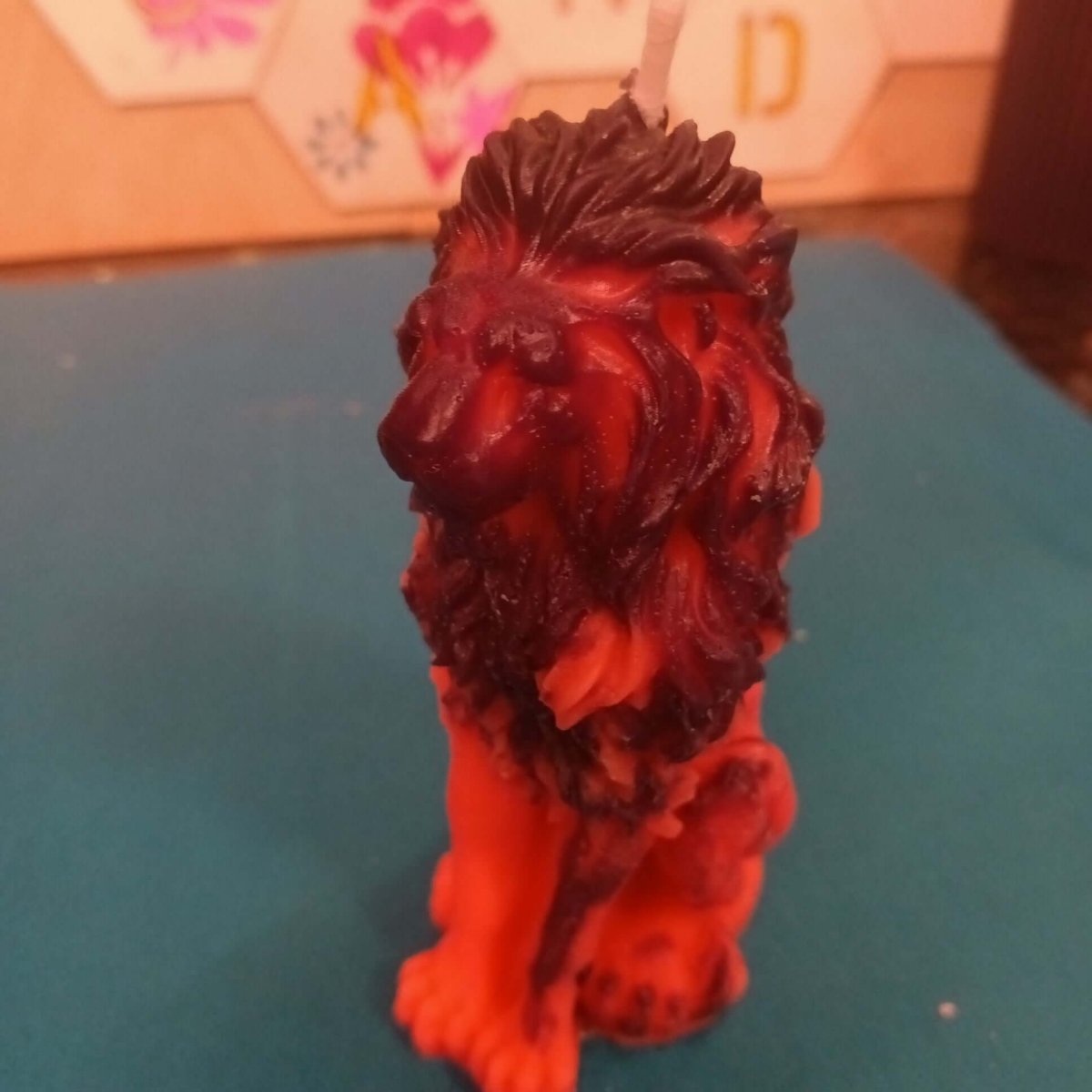 BLACK AND ORANGE lion scented candleCandle9