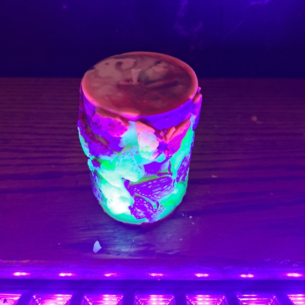 Blacklight/U/V butterfly scented piller candle16