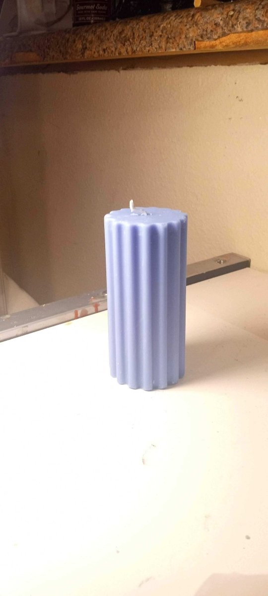 BLUE  medium designed piller scented candle9