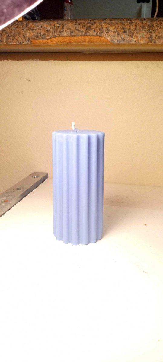 BLUE  medium designed piller scented candle9