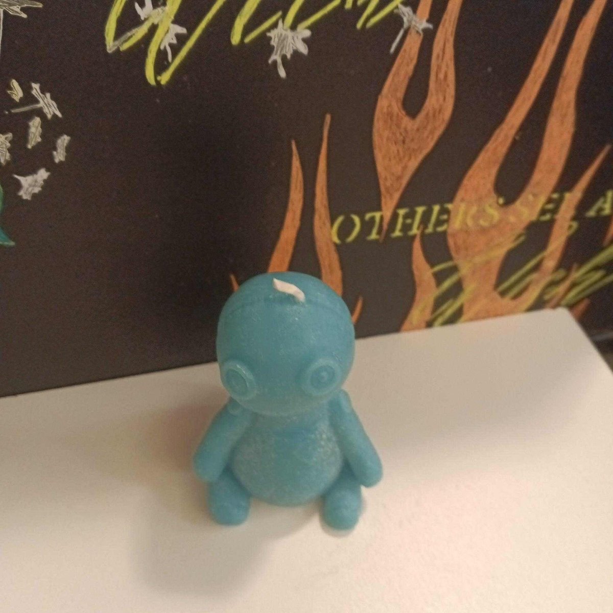 BLUE voo doo doll candleCandle9