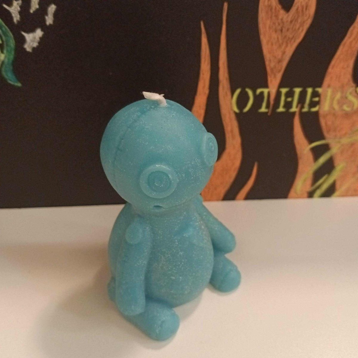 BLUE voo doo doll candleCandle9