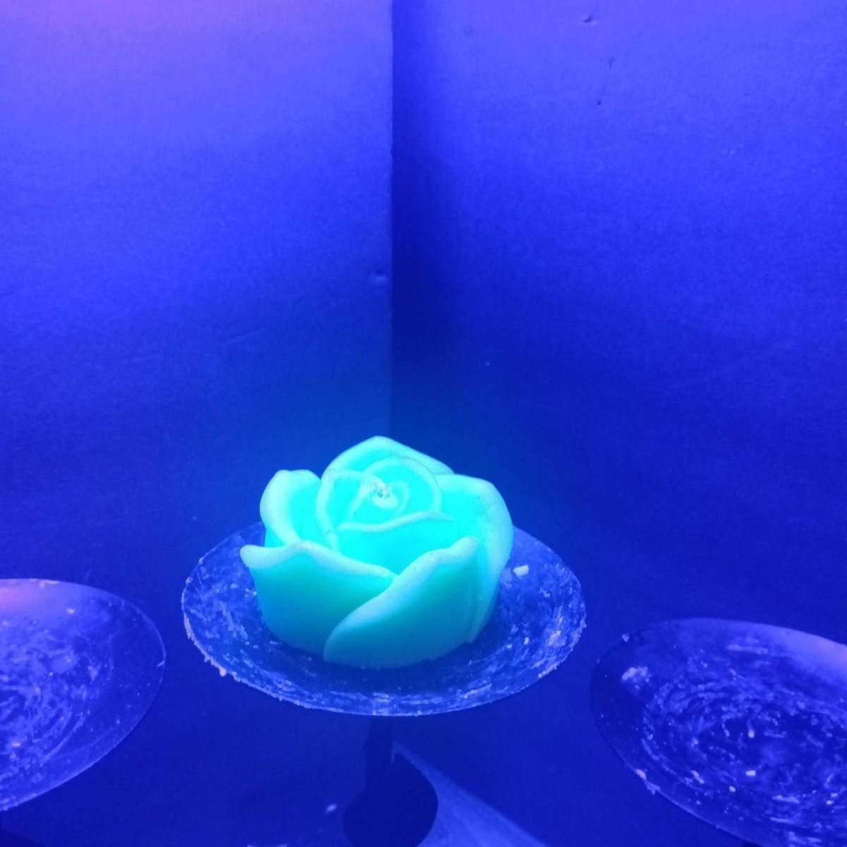 BRIGHT GREEN BLACKLIGHT flower candle7