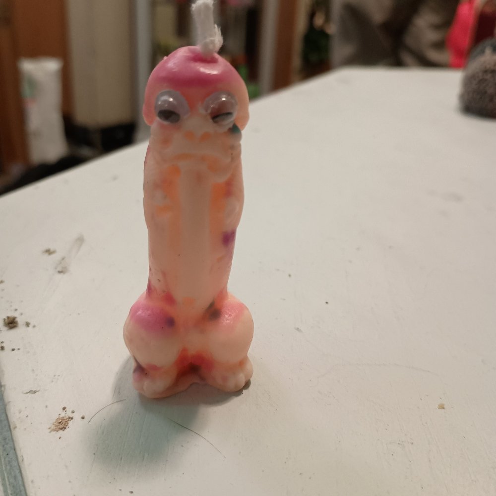 Googly eyed unique long dong scented candle5