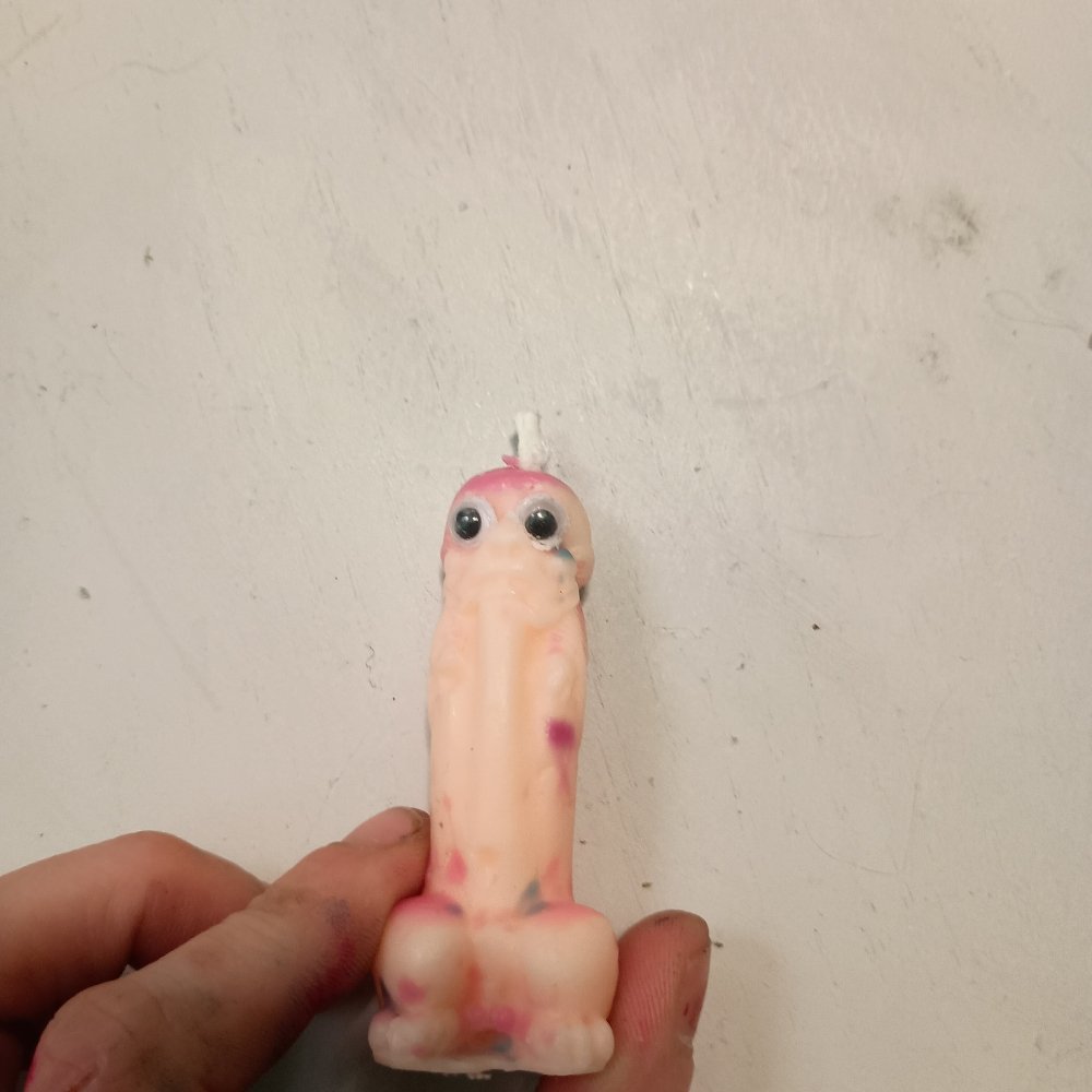 Googly eyed unique long dong scented candle5