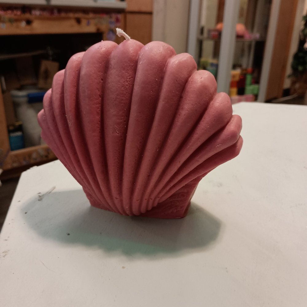 Large red sea shell scented candle35