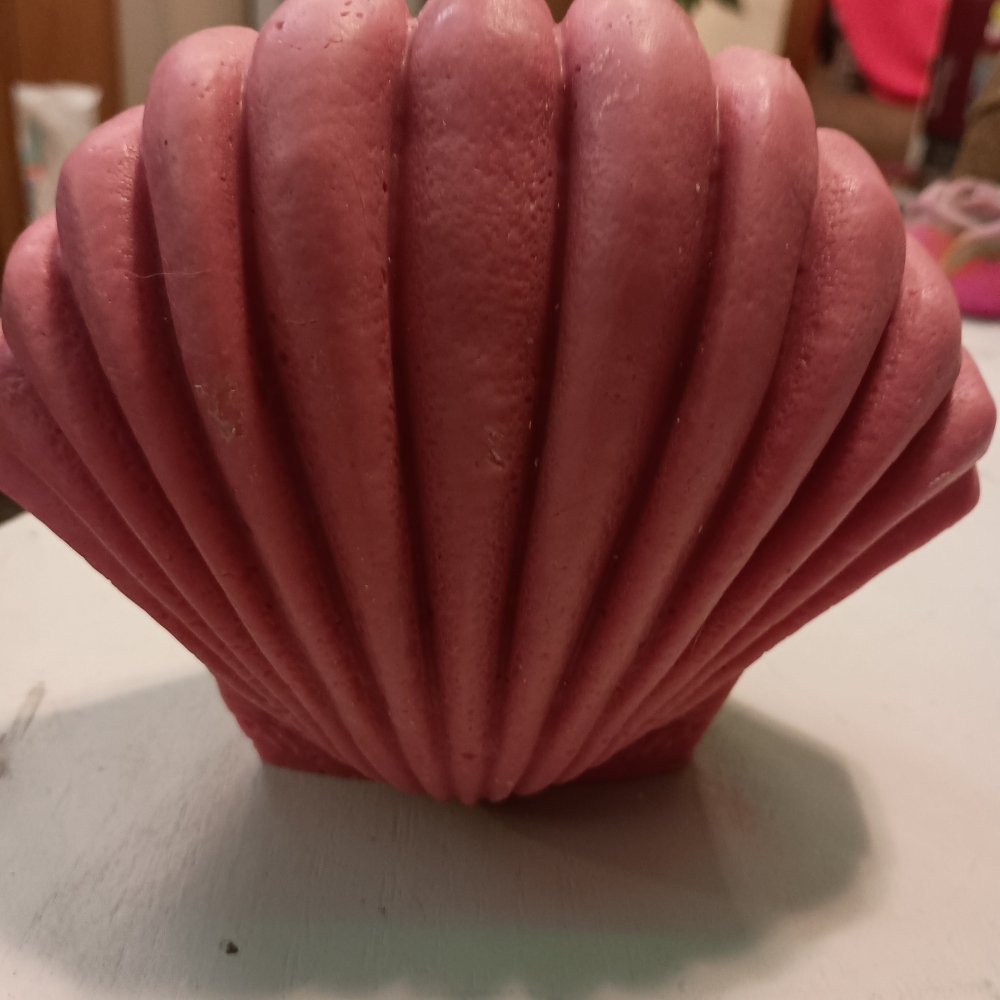 Large red sea shell scented candle35