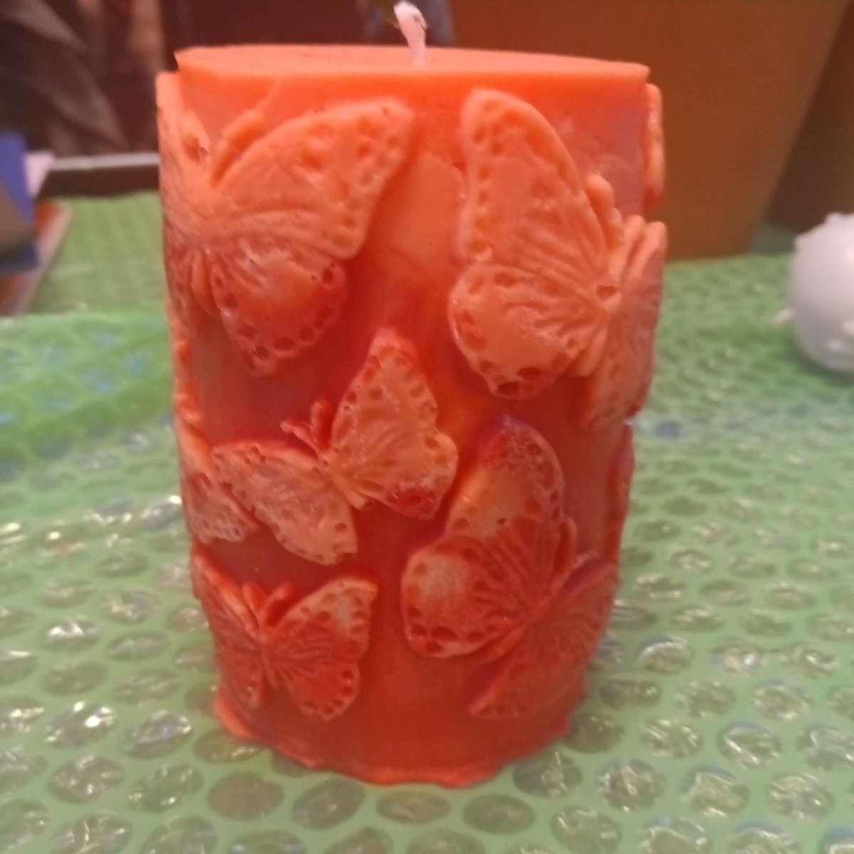 ORANGE AND RED butterfly piller scented candle20