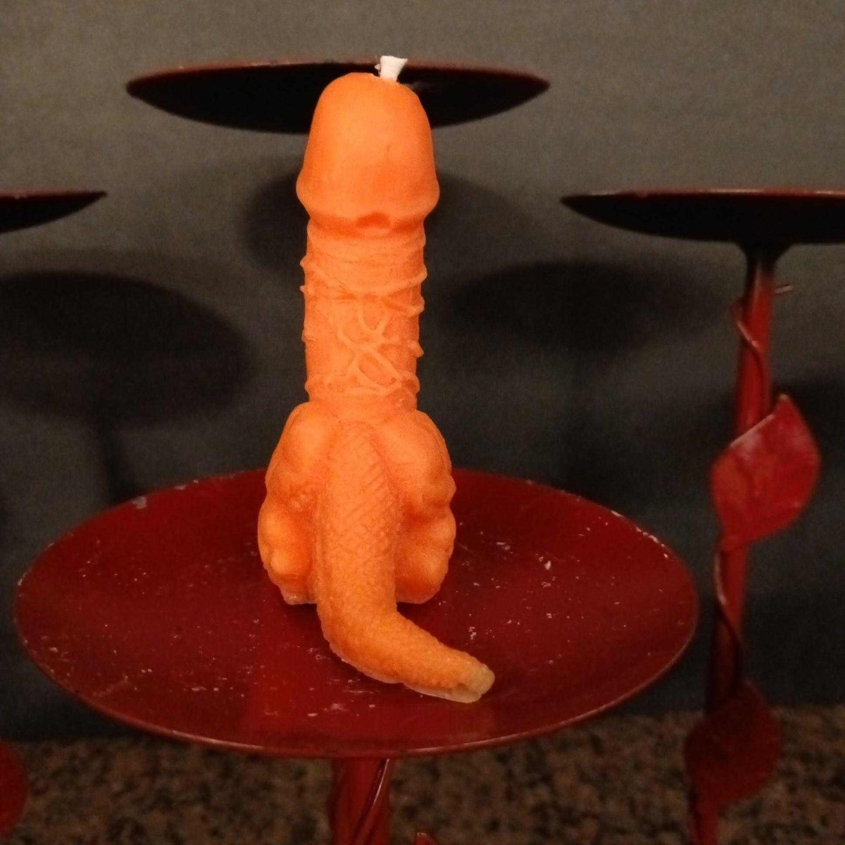 ORANGE dino dong scented candle5