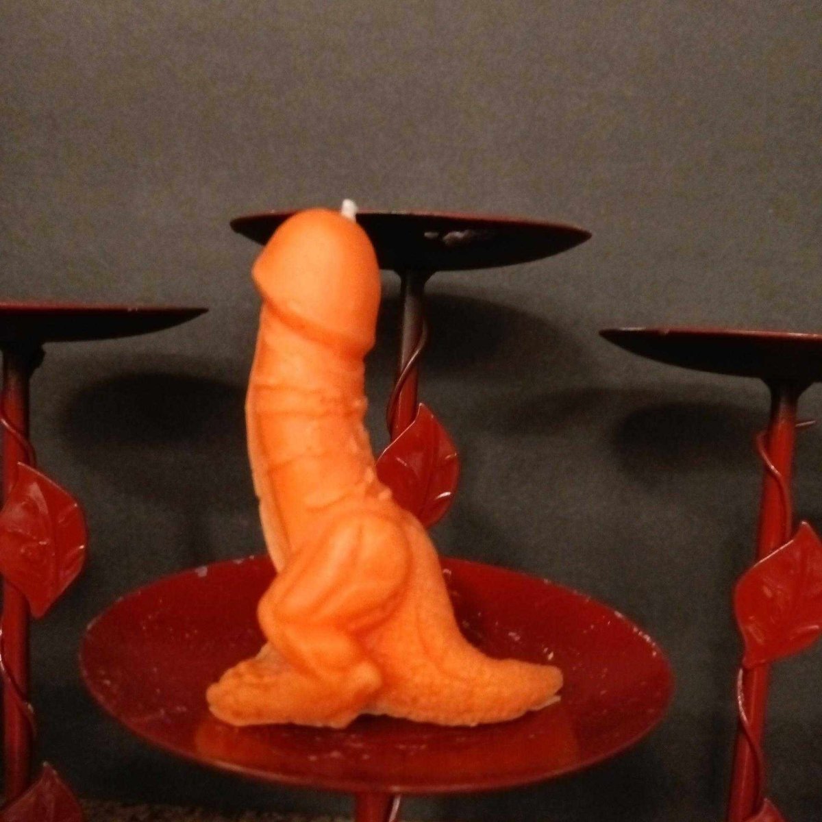 ORANGE dino dong scented candle5