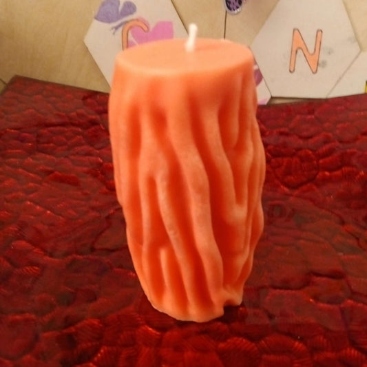 ORANGE MEDIUM designed scented piller  candle8