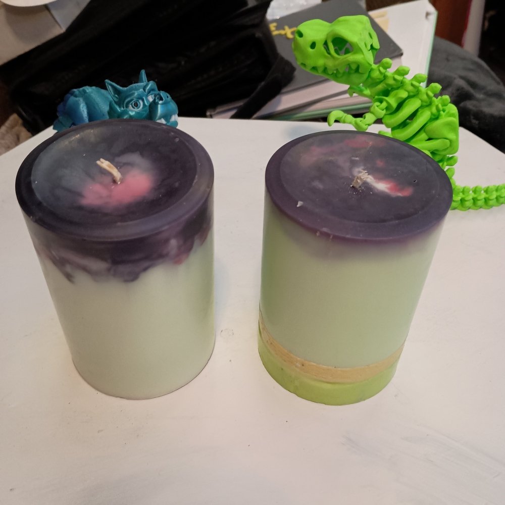 Pair of Extra large scented piller candles35