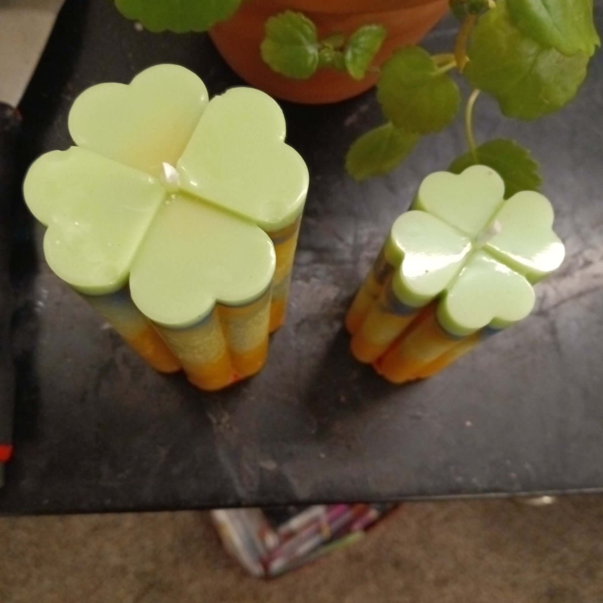 PAIR OF LIMITED EDITION  4 leaf clover scented candles22