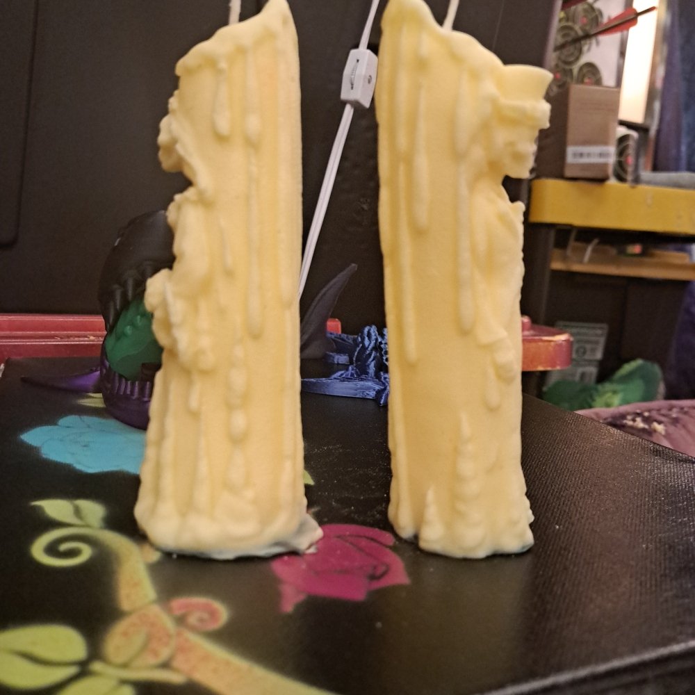 Pair of Yellow dead bride and groom scented candles17