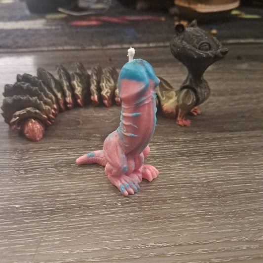 Pink and blue dino dong scented candle7