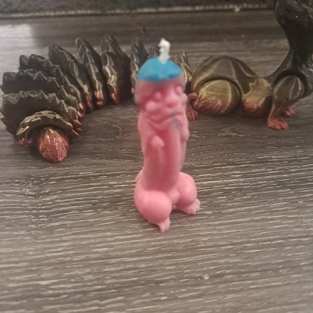 Pink and blue long dong scented candle6