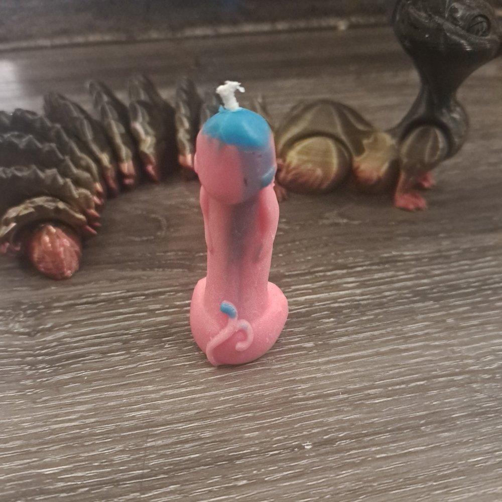 Pink and blue long dong scented candle6