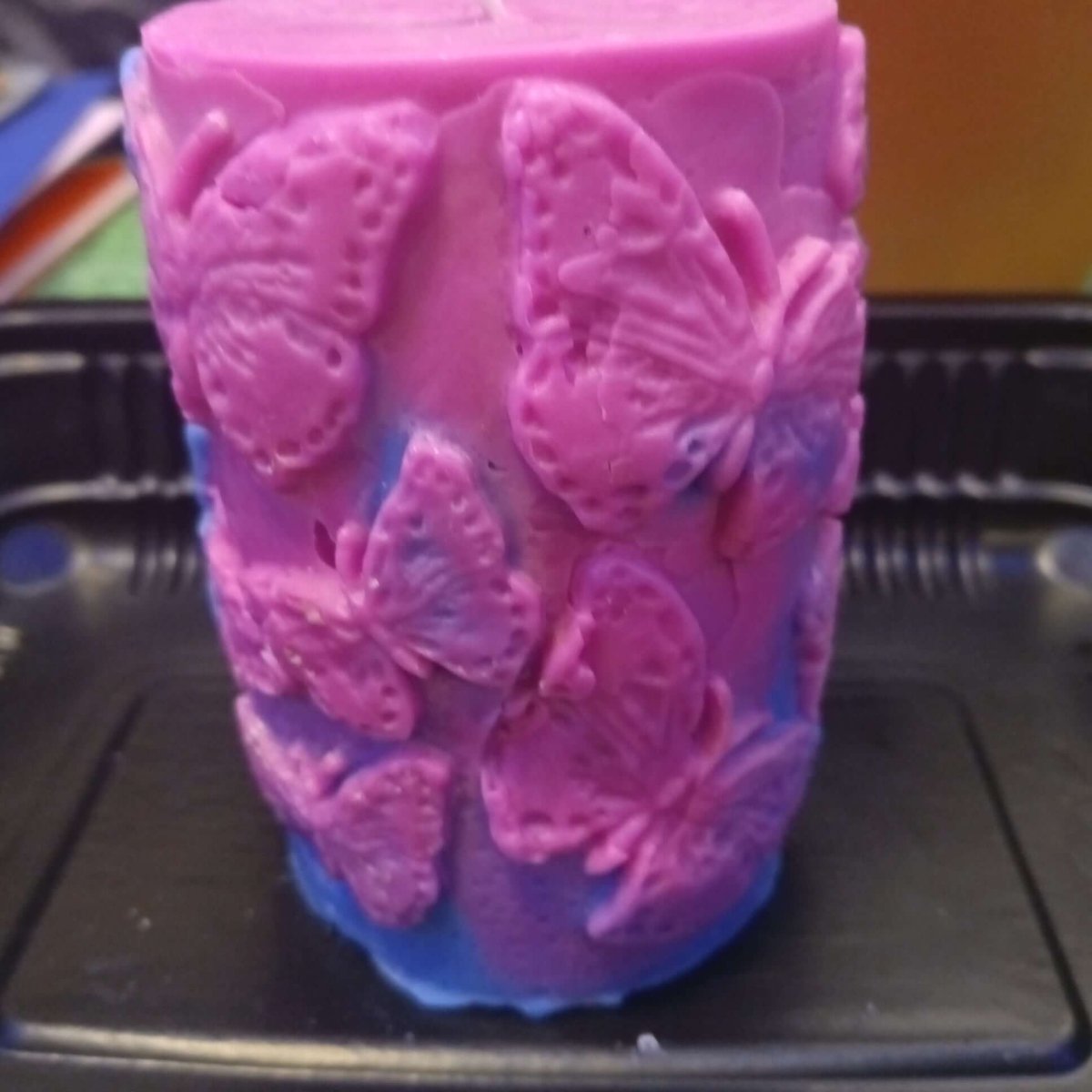 PINK AND BLUE scented butterfly piller candle20