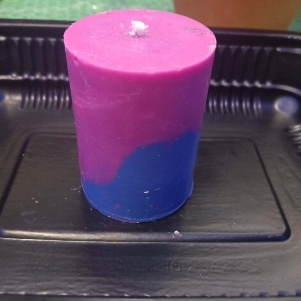 PINK AND BLUE small scented piller candle5