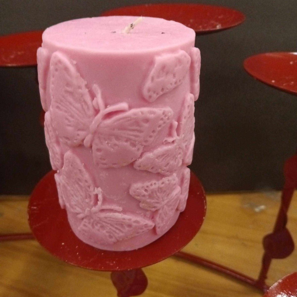 PINK butterfly piller candle20