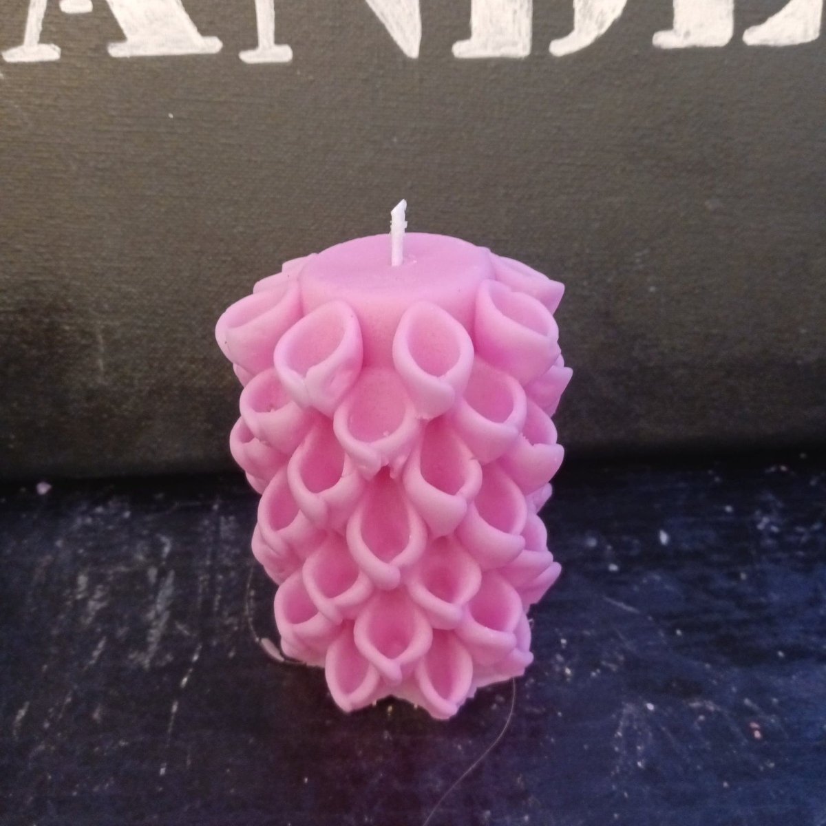 PINK flower piller scented candle9