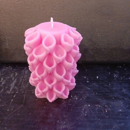 PINK flower piller scented candle9