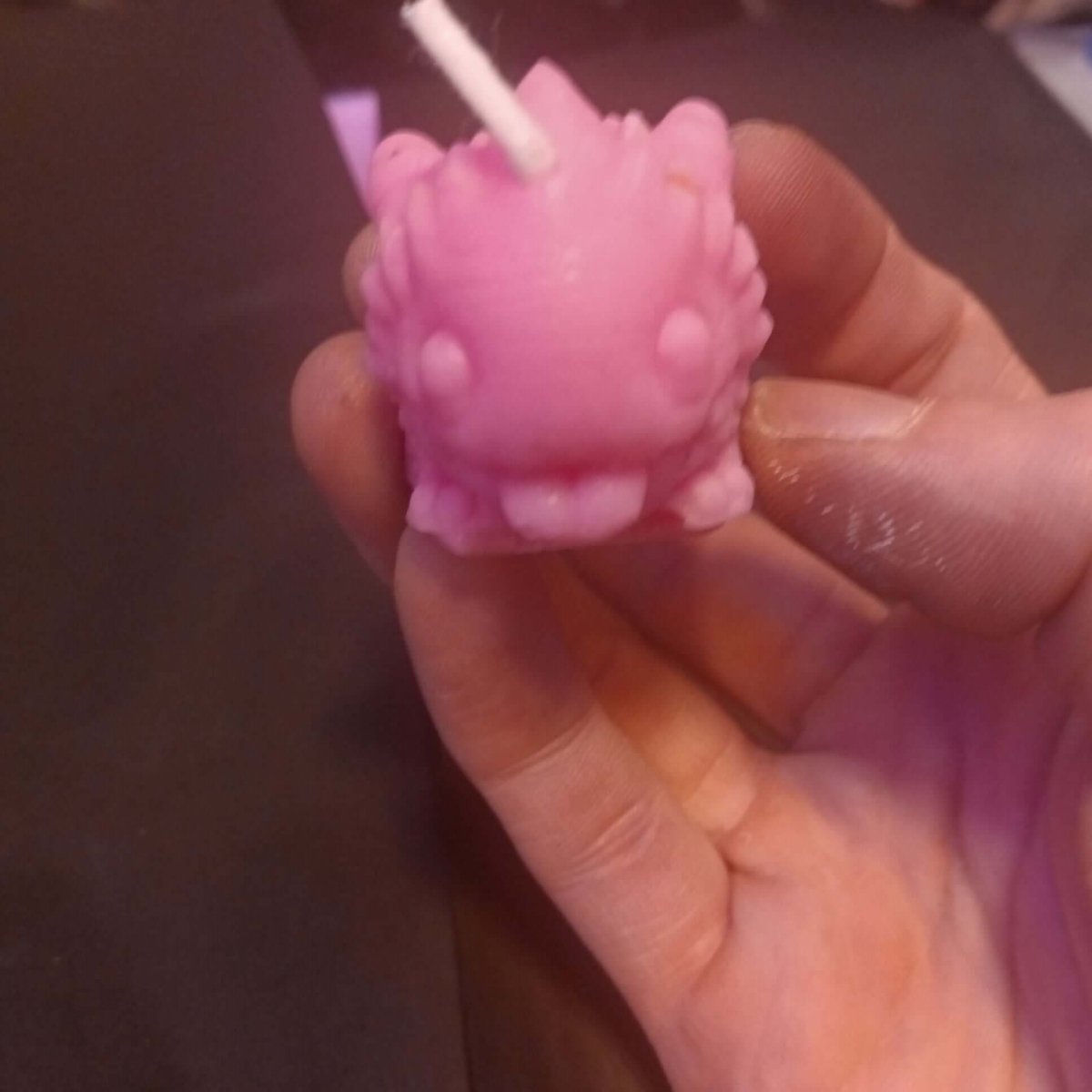 PINK lil monster scented candle2