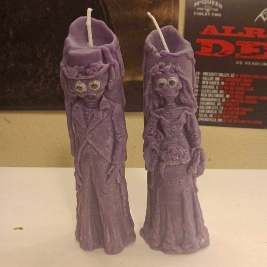 PURPLE WITH GOOGLY EYES dead bride and groom set17