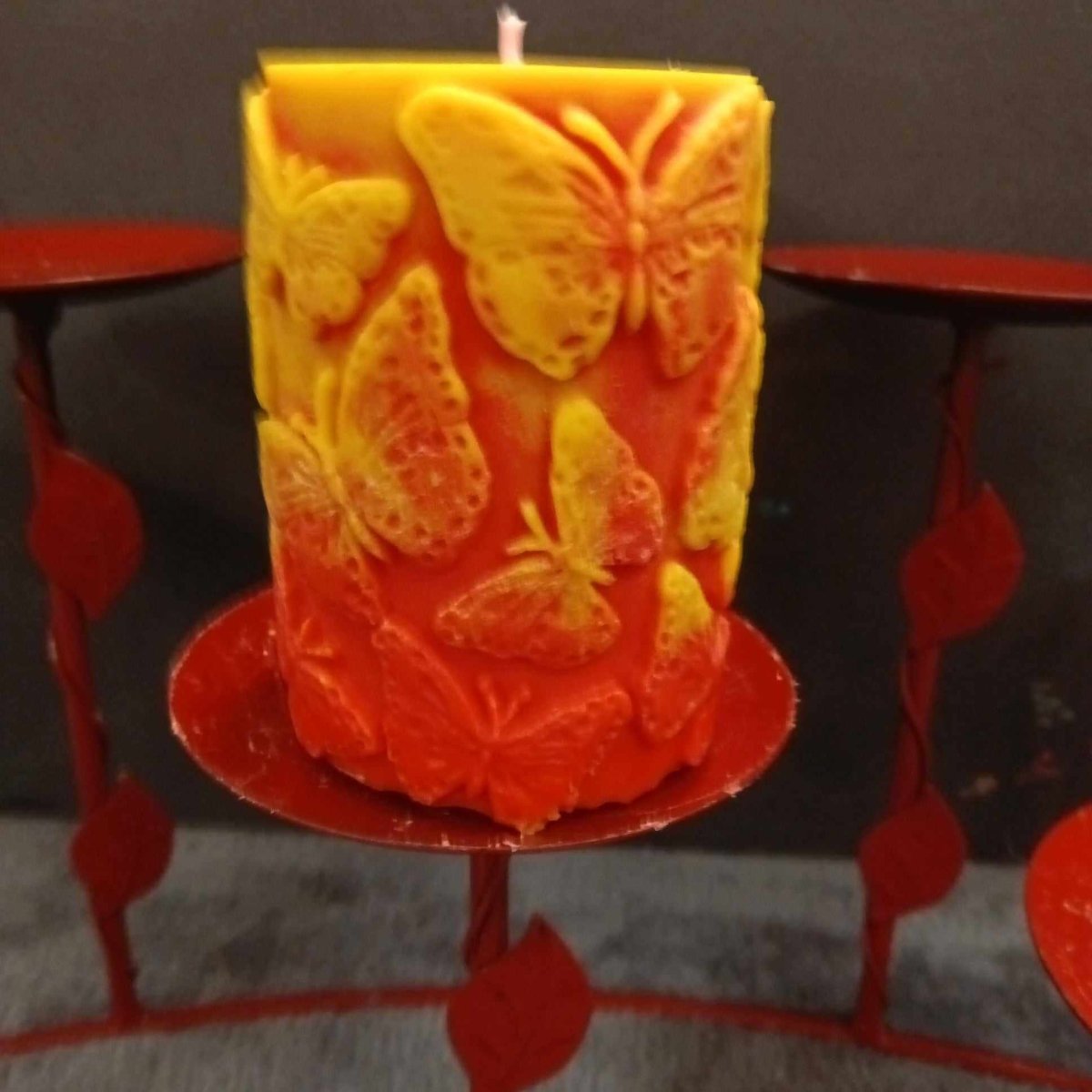 RED N YELLOW butterfly piller scented candle14