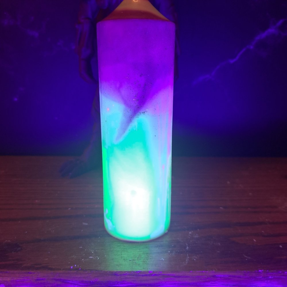 Unique blacklight large scented piller candle17