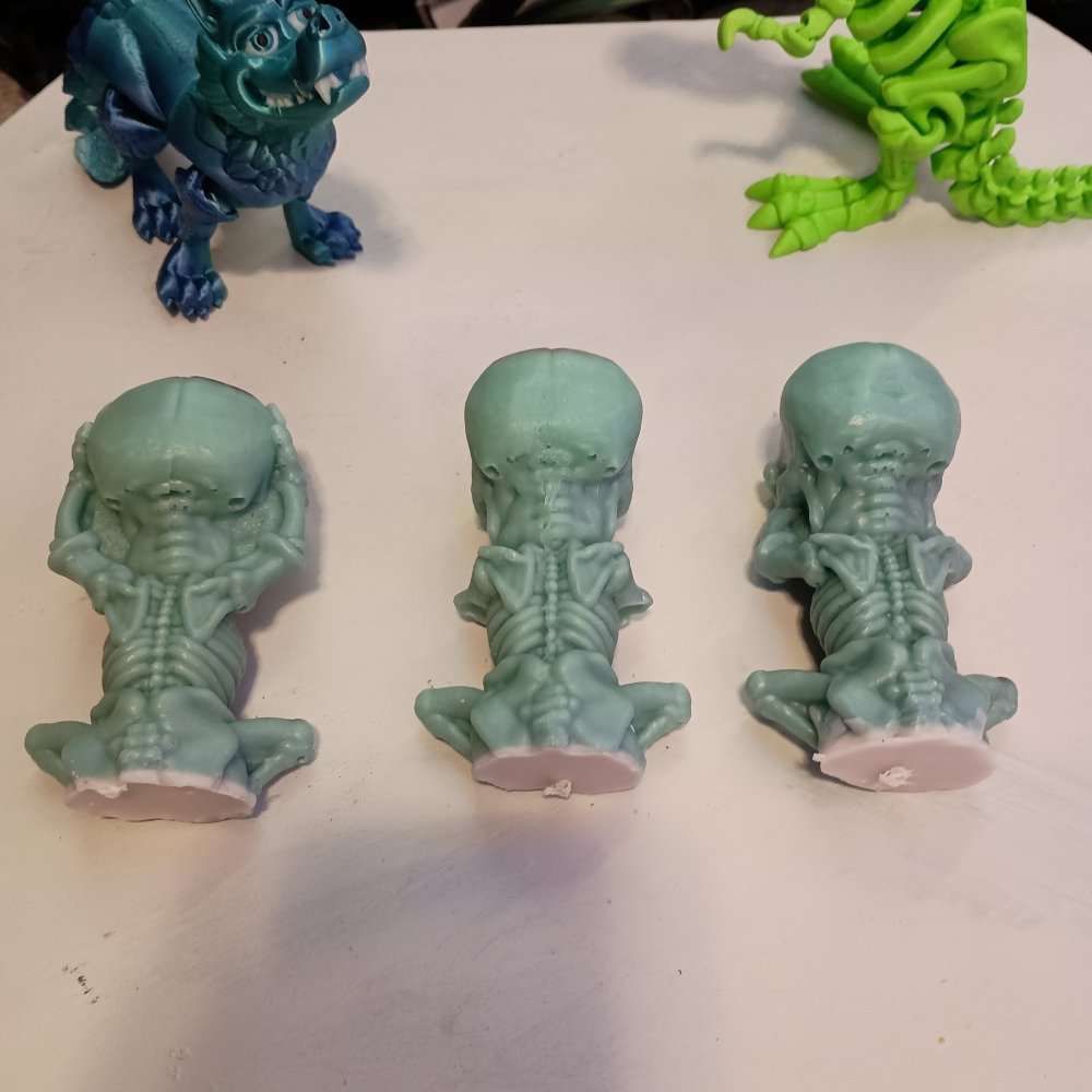 Unique colored set of 3 see speak hear no evil skeleton scented candles25