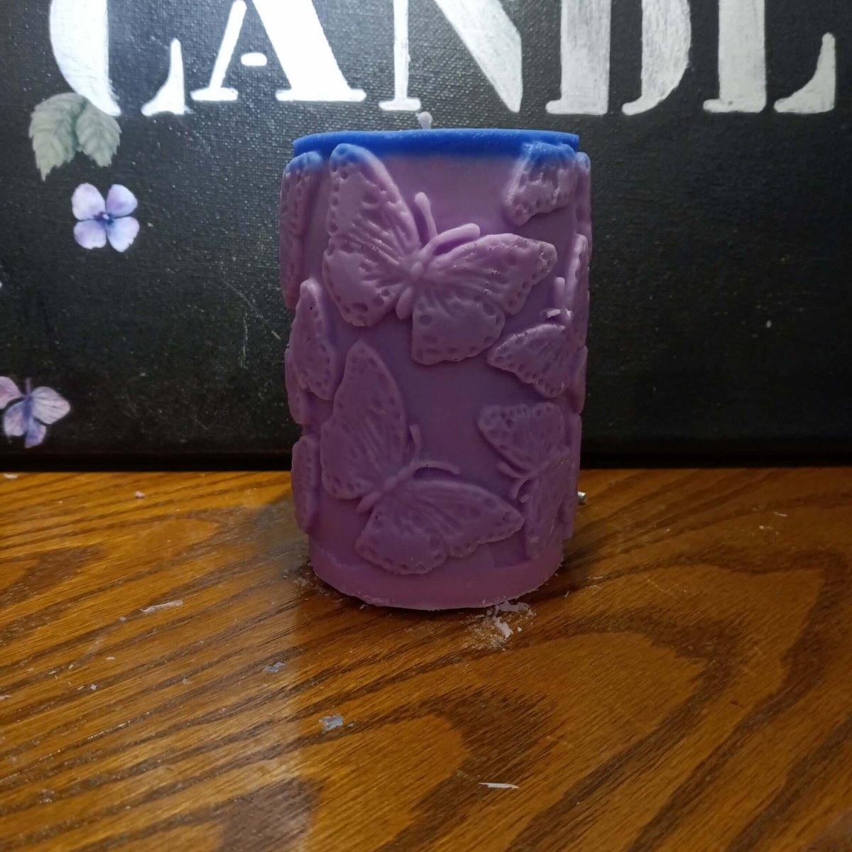 UNIQUE  LARGE butterfly piller scented candle20