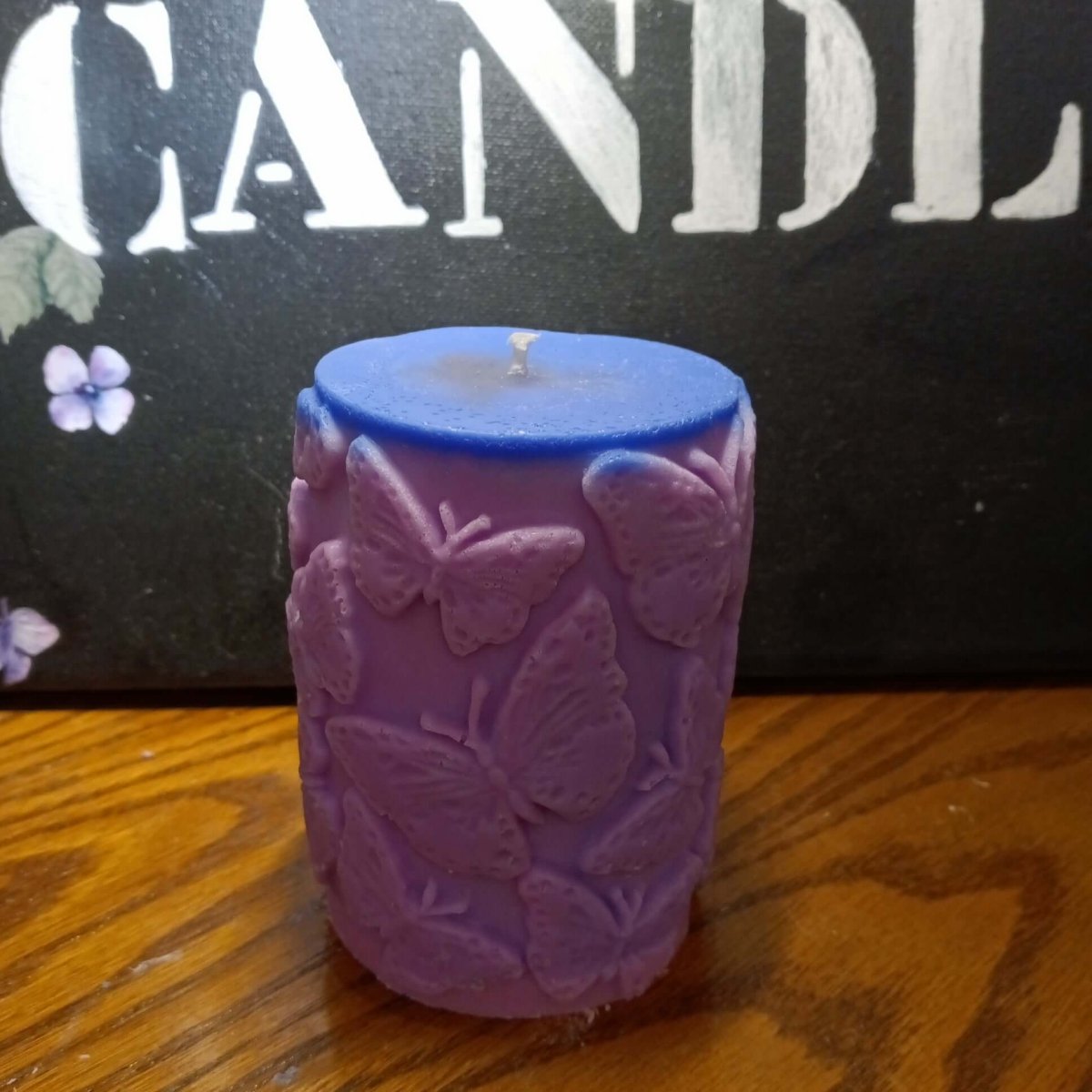 UNIQUE  LARGE butterfly piller scented candle20