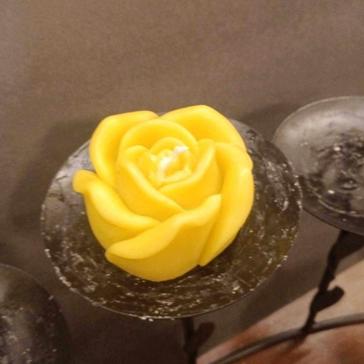 YELLOW flower candle6