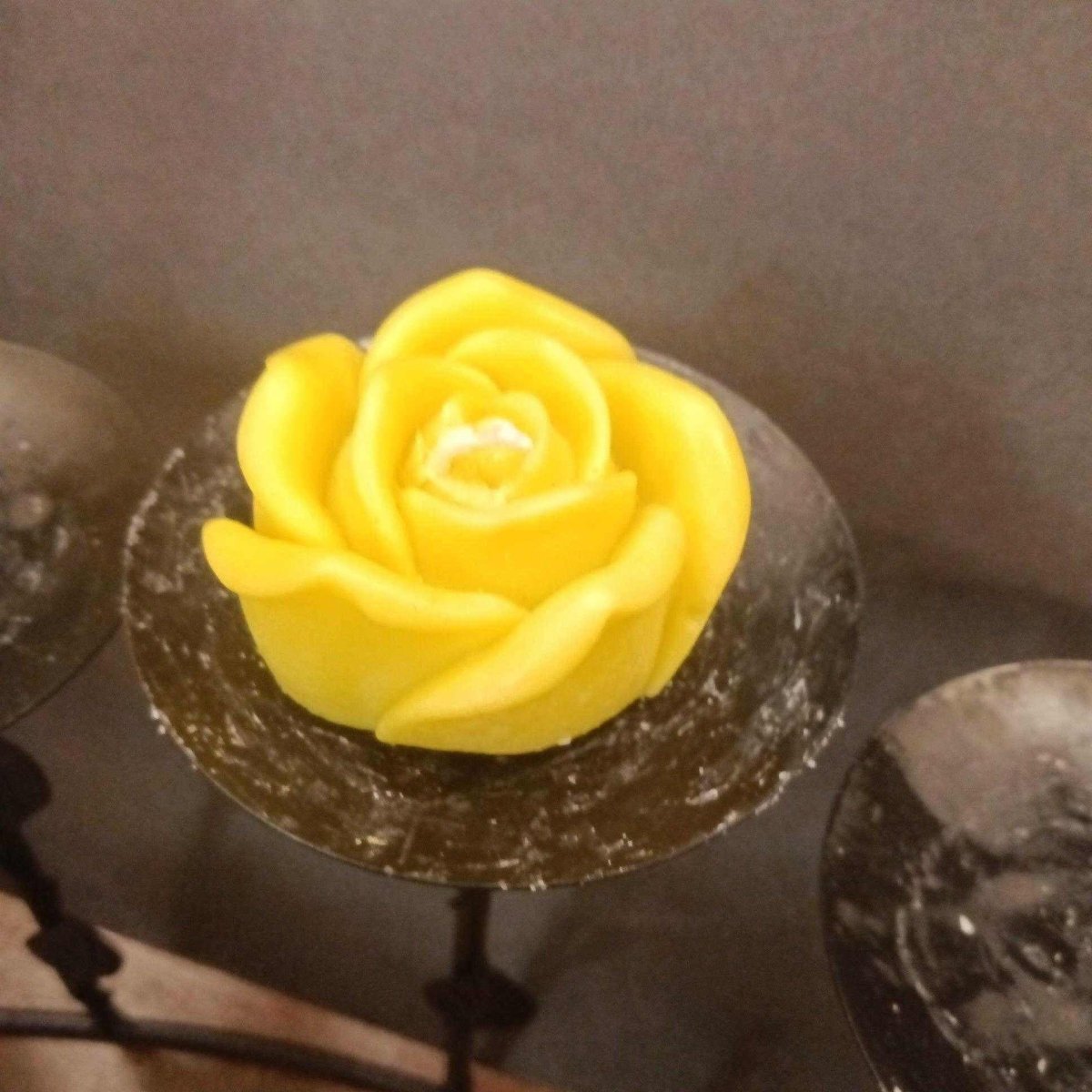 YELLOW flower candle6