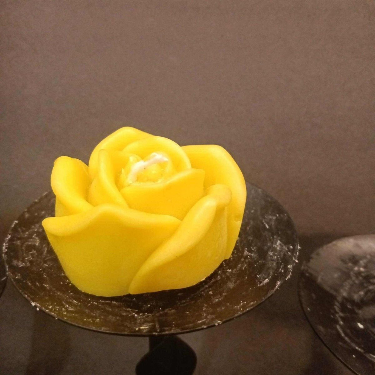 YELLOW flower candle6