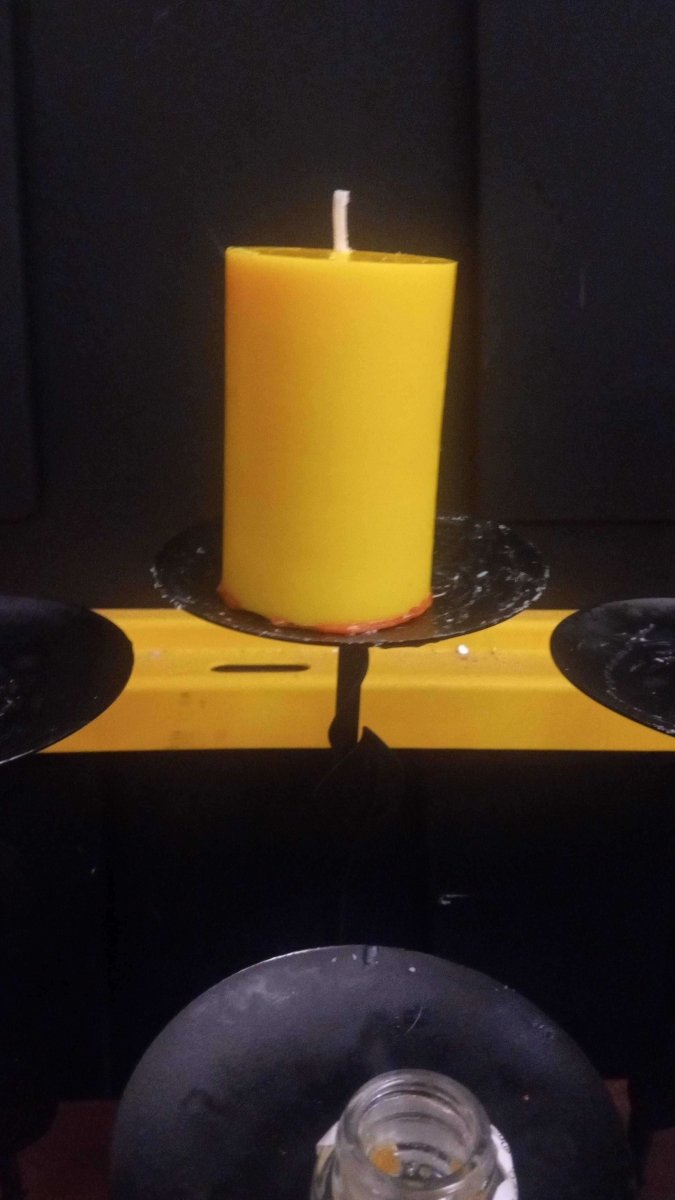 Yellow medium piller candle9