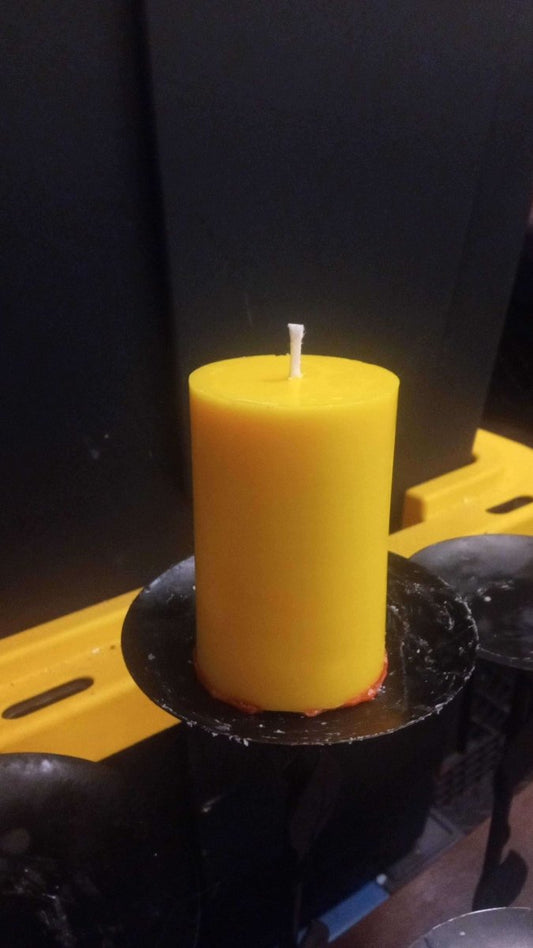 Yellow medium piller candle9